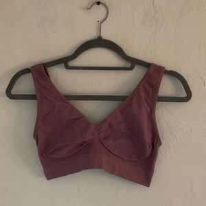 Women’s Wire-Free Pull On Bra, Size XL, Purple